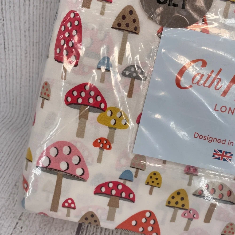 Cath Kidston Sheet Set Full Russet Mini Mushrooms 200TC Cotton Percale Woodland